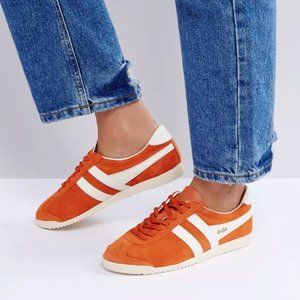 Gola Bullet Suede Sneakers In Orange